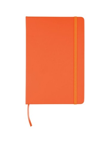 Carnet A5 avec couverture PU recyclé Eva Matières : caoutchouc Couleurs : orange marquage laser ultra précis