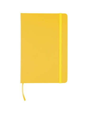 Carnet A5 avec couverture PU recyclé Eva Matières : caoutchouc Couleurs : jaune goodies publicitaire événementiel