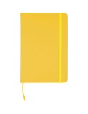 Carnet A5 avec couverture PU recyclé Eva Matières : caoutchouc Couleurs : jaune goodies publicitaire événementiel
