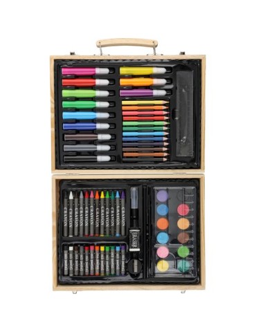 Coffret à dessin en bois Thessaly Matières : bois Couleurs : brun cadeau entreprise pas cher
