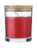 Bougie dans un contenant en verre Riven Matières : bambou Couleurs : rouge