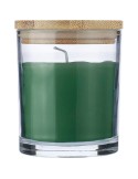 Bougie dans un contenant en verre Riven Matières : bambou Couleurs : vert goodies publicitaire événementiel