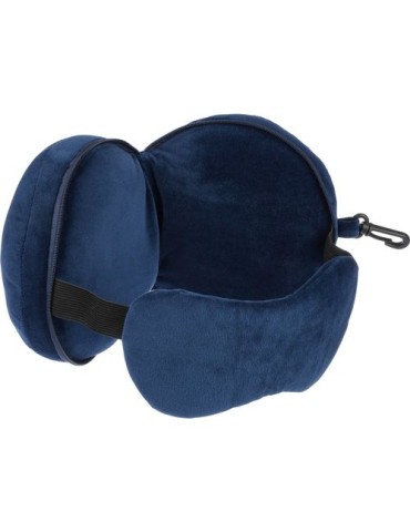 Ensemble d’oreillers de voyage Lontine Matières : coton Couleurs : bleu goodies entreprise design