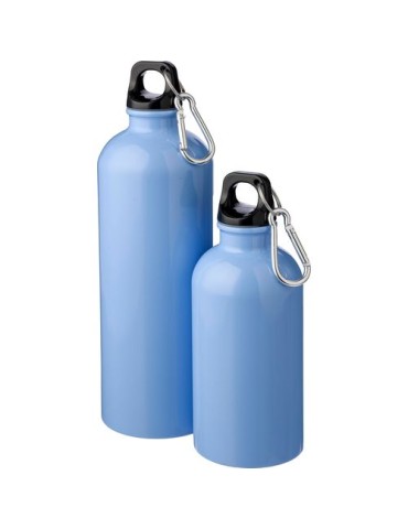 Gourde simple paroi de 400 ml en acier inoxydable recyclé Sable Matières : aluminium Couleurs : noir cadeau client original