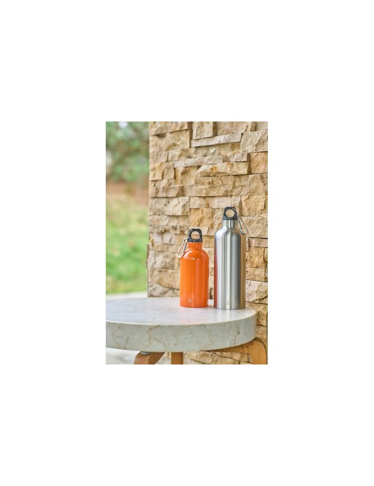 Gourde simple paroi de 400 ml en acier inoxydable recyclé Sable