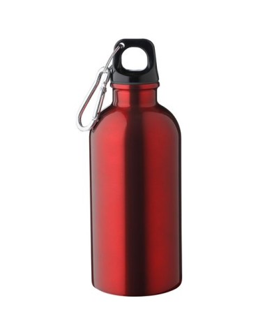Gourde simple paroi de 400 ml en acier inoxydable recyclé Sable Matières : aluminium Couleurs : rouge cadeau entreprise pas cher