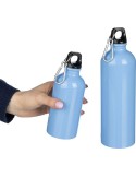 Gourde simple paroi de 400 ml en acier inoxydable recyclé Sable Matières : aluminium Couleurs : rouge personnalisation rapide en