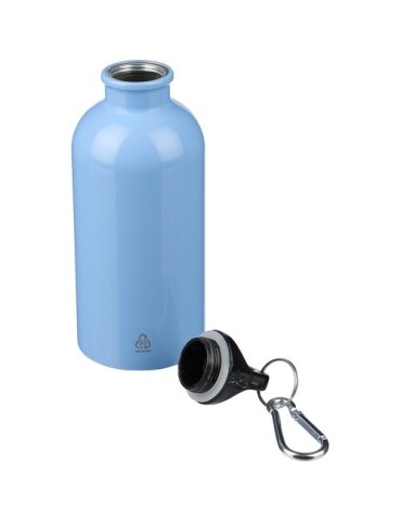 Gourde simple paroi de 400 ml en acier inoxydable recyclé Sable Matières : aluminium Couleurs : rouge personnalisable avec votre