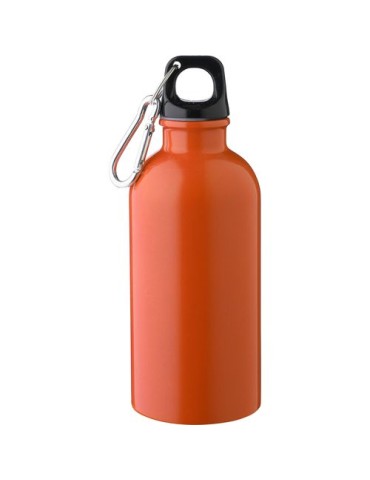 Gourde simple paroi de 400 ml en acier inoxydable recyclé Sable Matières : aluminium Couleurs : orange personnalisation rapide e