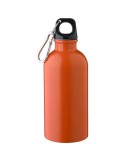 Gourde simple paroi de 400 ml en acier inoxydable recyclé Sable Matières : aluminium Couleurs : orange personnalisation rapide e