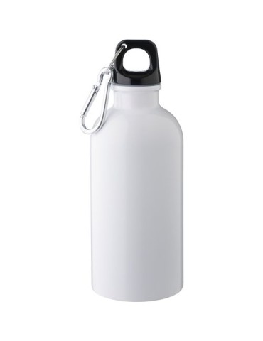 Gourde simple paroi de 400 ml en acier inoxydable recyclé Sable Matières : aluminium Couleurs : blanc goodies publicitaire événe