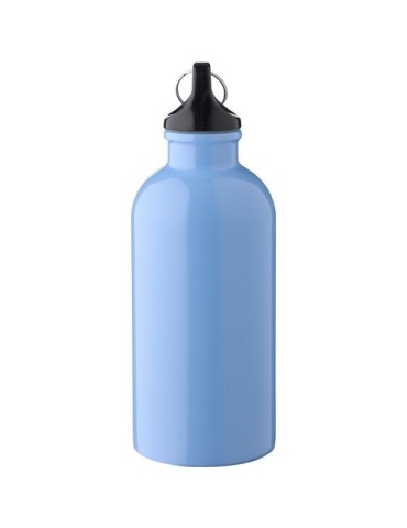 Gourde simple paroi de 400 ml en acier inoxydable recyclé Sable Matières : aluminium Couleurs : blanc marquage couleur éclatante