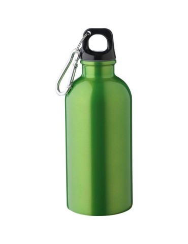 Gourde simple paroi de 400 ml en acier inoxydable recyclé Sable Matières : aluminium Couleurs : vert clair accessoire événementi