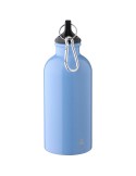 Gourde simple paroi de 400 ml en acier inoxydable recyclé Sable Matières : aluminium Couleurs : vert clair objet promotionnel éc