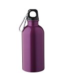 Gourde simple paroi de 400 ml en acier inoxydable recyclé Sable Matières : aluminium Couleurs : pourpre marquage laser ultra pré