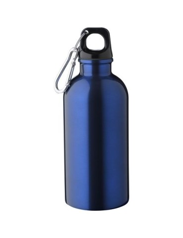 Gourde simple paroi de 400 ml en acier inoxydable recyclé Sable Matières : aluminium Couleurs : bleu cobalt cadeau collaborateur