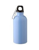 Gourde simple paroi de 400 ml en acier inoxydable recyclé Sable Matières : aluminium Couleurs : bleu clair objet promotionnel éc