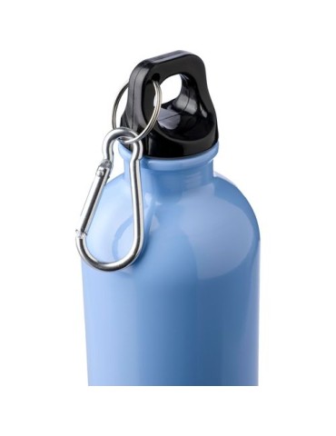 Gourde simple paroi de 400 ml en acier inoxydable recyclé Sable Matières : aluminium Couleurs : bleu clair objet promo petit bud