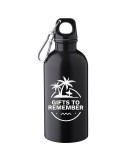 Gourde simple paroi de 400 ml en acier inoxydable recyclé Sable Matières : aluminium Couleurs : rose goodies personnalisé en sto