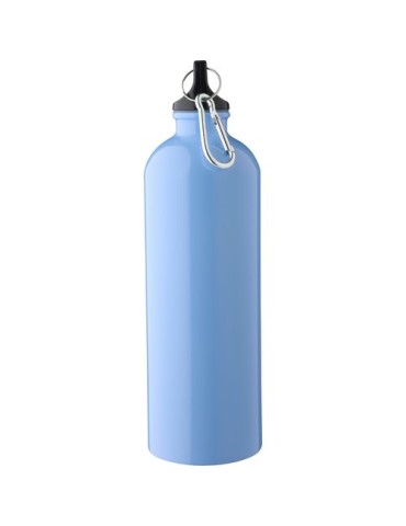 Gourde simple paroi de 750 ml en acier inoxydable recyclé Emeric Matières : aluminium Couleurs : bleu clair marquage laser ultra