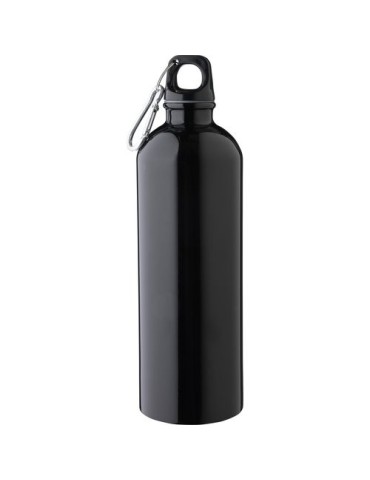 Gourde simple paroi de 750 ml en acier inoxydable recyclé Emeric Matières : aluminium Couleurs : noir objet promotionnel éco-res