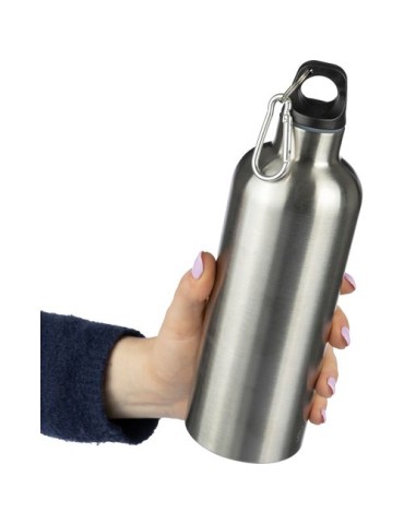 Gourde simple paroi de 750 ml en acier inoxydable recyclé Emeric Matières : aluminium Couleurs : noir cadeau affaires élégant