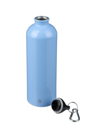 Gourde simple paroi de 750 ml en acier inoxydable recyclé Emeric Matières : aluminium Couleurs : orange impression logo haute qu