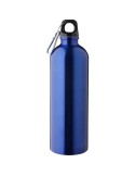 Gourde simple paroi de 750 ml en acier inoxydable recyclé Emeric Matières : aluminium Couleurs : bleu cobalt impression haute dé