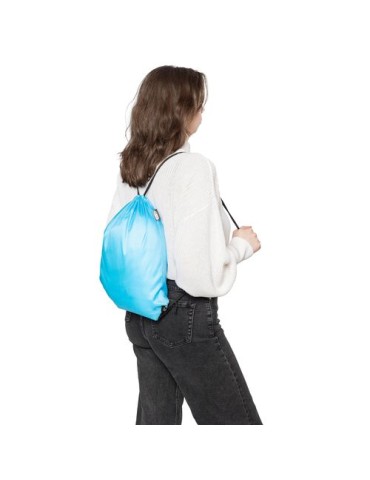 Sac à dos en polyester rPET recyclé Enrique Matières : PET recyclé Couleurs : bleu clair objet promotionnel éco-responsable