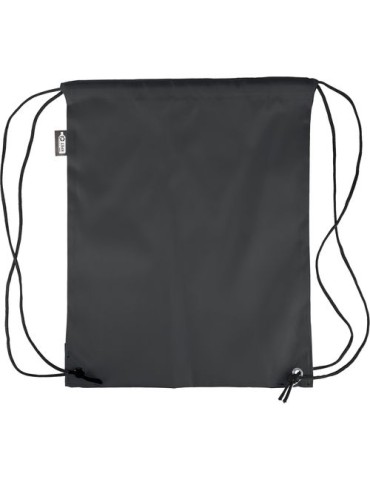 Sac à dos en polyester rPET recyclé Enrique Matières : PET recyclé Couleurs : noir goodies personnalisé en stock