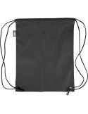 Sac à dos en polyester rPET recyclé Enrique Matières : PET recyclé Couleurs : noir goodies personnalisé en stock