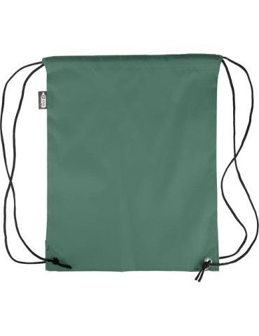 Sac à dos en polyester rPET recyclé Enrique Matières : PET recyclé Couleurs : vert objet publicitaire robuste