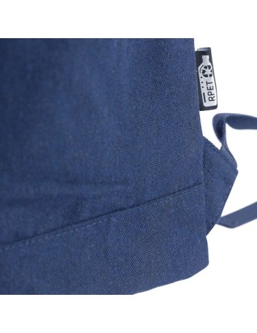 Sac à dos porte-ordinateur en polycoton 330 g/m2 Thaddeux Couleurs : bleu impression haute définition
