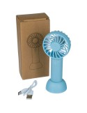 Ventilateur électrique portatif rechargeable en ABS Oren Matières : ABS Couleurs : blanc objet publicitaire robuste