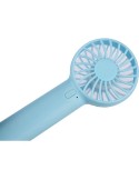 Ventilateur électrique portatif rechargeable en ABS Oren Matières : ABS Couleurs : bleu clair goodies entreprise design