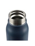 Gourde double paroi de 600 ml en acier inoxydable recyclé Cassian Matières : acier inoxydable Couleurs : noir impression haute d