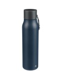 Gourde double paroi de 600 ml en acier inoxydable recyclé Cassian Matières : acier inoxydable Couleurs : bleu personnalisation s