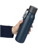 Gourde double paroi de 600 ml en acier inoxydable recyclé Cassian Matières : acier inoxydable Couleurs : vert personnalisation r