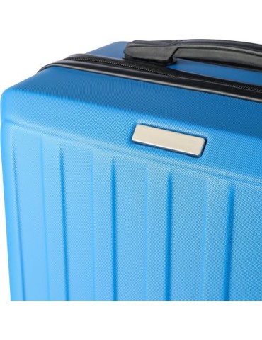 Trolley en ABS avec coque rigide Alaric Matières : métal Couleurs : bleu impression logo haute qualité