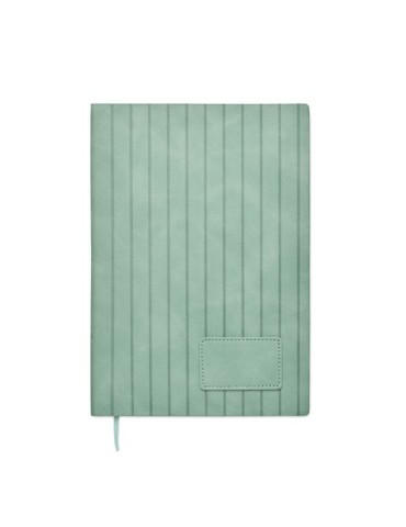 TINTRAY Carnet A5 effet patine Matières : papier recyclé Couleurs : vert menthe personnalisable avec votre logo