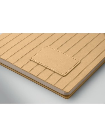 TINTRAY Carnet A5 effet patine Matières : papier recyclé Couleurs : beige impression logo haute qualité