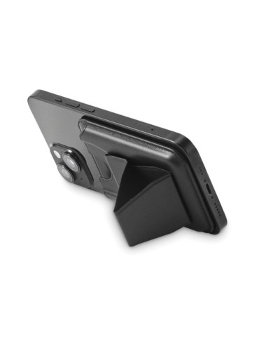 LEAMAG Porte-cartes magnétique en PU Couleurs : noir cadeau entreprise pas cher