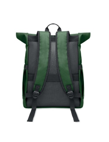 BANGKOK ROLL Sac à dos pour portable 600D Couleurs : vert foncé objet promotionnel éco-responsable