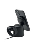 SIMPA Chargeur sans fil 3 en 1 15W Matières : ABS Couleurs : noir cadeau entreprise pas cher