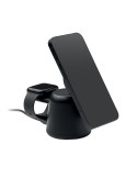 SIMPA Chargeur sans fil 3 en 1 15W Matières : ABS Couleurs : noir cadeau collaborateur premium
