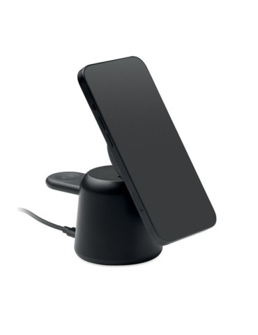 SIMPA Chargeur sans fil 3 en 1 15W Matières : ABS Couleurs : noir personnalisation rapide en France