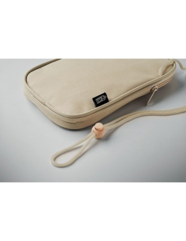 KOROVIN POUCH Pochette de voyage RPET Couleurs : beige cadeau client original