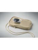 KOROVIN POUCH Pochette de voyage RPET Couleurs : beige marquage couleur éclatante