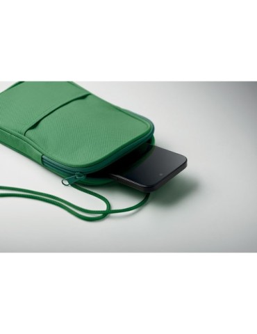 KOROVIN POUCH Pochette de voyage RPET Couleurs : vert accessoire événementiel unique