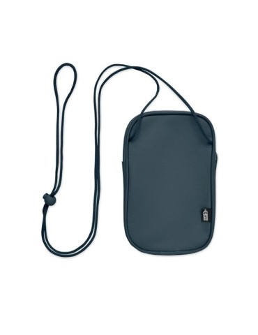 KOROVIN POUCH Pochette de voyage RPET Couleurs : bleu goodies publicitaire événementiel